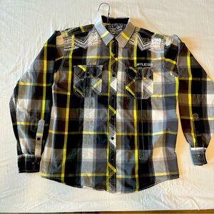 Men’s Affliction Button Down Rocker Shirt - Large
